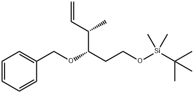 Benzene, [[[(1S,2S)-1-[2-[[(1,1-dimethylethyl)dimethylsilyl]oxy]ethyl]-2-methyl-3-buten-1-yl]oxy]methyl]- Structure