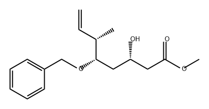 7-Octenoic acid, 3-hydroxy-6-methyl-5-(phenylmethoxy)-, methyl ester, (3S,5S,6S)- Structure