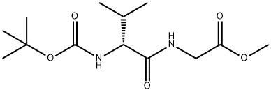 Glycine, N-[(1,1-dimethylethoxy)carbonyl]-D-valyl-, methyl ester Struktur