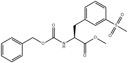 L-Phenylalanine, 3-(methylsulfonyl)-N-[(phenylmethoxy)carbonyl]-, methyl ester Struktur