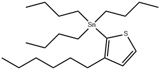 Stannane, tributyl(3-hexyl-2-thienyl)- Struktur