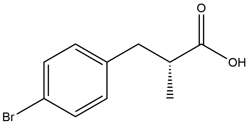 Benzenepropanoic acid, 4-bromo-α-methyl-, (αR)- Struktur