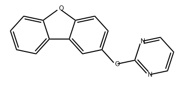 Pyrimidine, 2-(2-dibenzofuranyloxy)- Struktur