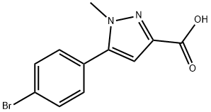 1H-Pyrazole-3-carboxylic acid, 5-(4-bromophenyl)-1-methyl- Struktur