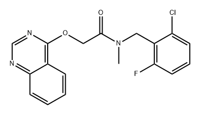 Acetamide, N-[(2-chloro-6-fluorophenyl)methyl]-N-methyl-2-(4-quinazolinyloxy)- Struktur