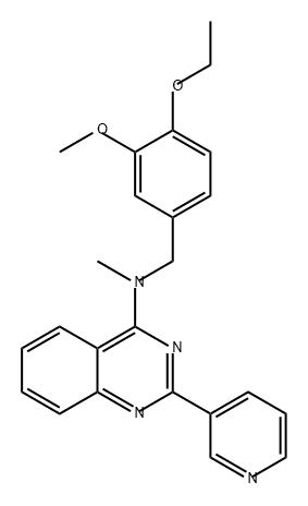 4-Quinazolinamine, N-[(4-ethoxy-3-methoxyphenyl)methyl]-N-methyl-2-(3-pyridinyl)- Struktur