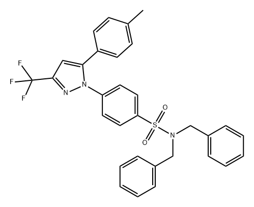 Benzenesulfonamide, 4-[5-(4-methylphenyl)-3-(trifluoromethyl)-1H-pyrazol-1-yl]-N,N-bis(phenylmethyl)-