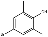 Phenol, 4-bromo-2-iodo-6-methyl- Struktur