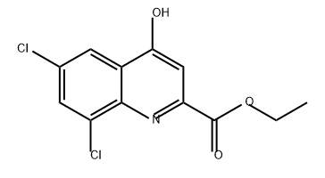 2-Quinolinecarboxylic acid, 6,8-dichloro-4-hydroxy-, ethyl ester