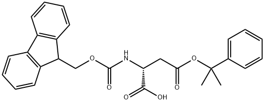 N-α-(9-Fluorenylmethoxycarbonyl)-D-aspartic acid β-(2-phenyl)isopropyl ester Struktur