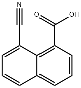 1-Naphthalenecarboxylic acid, 8-cyano- Struktur