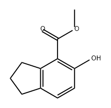 1H-Indene-4-carboxylic acid, 2,3-dihydro-5-hydroxy-, methyl ester Struktur