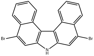 7H-Dibenzo[c,g]carbazole, 5,9-dibromo- Struktur