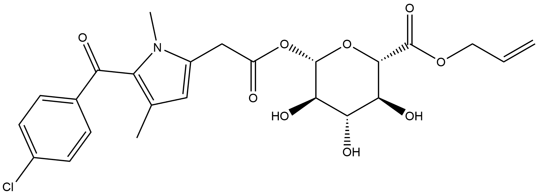 Zomepirac Acyl-O-β-D-glucuronide 2-Propenyl Ester Struktur