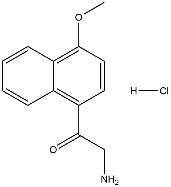 2-Amino-1-(4-methoxynaphthalen-1-yl)ethanone Hydrochloride Struktur