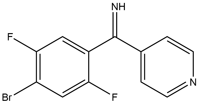 1-(4-bromo-2,5-difluorophenyl)-1-(4-pyridinyl)methanimine Struktur