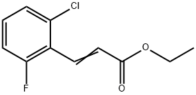 2-Propenoic acid, 3-(2-chloro-6-fluorophenyl)-, ethyl ester Struktur