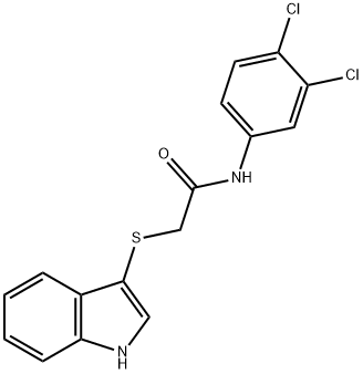 Acetamide, N-(3,4-dichlorophenyl)-2-(1H-indol-3-ylthio)- Struktur