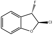 Benzofuran, 2-chloro-3-fluoro-2,3-dihydro-, trans- (9CI) Struktur