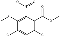 Benzoic acid, 4,6-dichloro-3-methoxy-2-nitro-, methyl ester Struktur