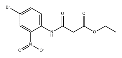 Propanoic acid, 3-[(4-bromo-2-nitrophenyl)amino]-3-oxo-, ethyl ester Struktur