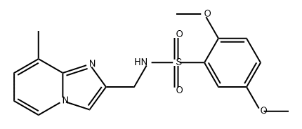 Benzenesulfonamide, 2,5-dimethoxy-N-[(8-methylimidazo[1,2-a]pyridin-2-yl)methyl]- Struktur