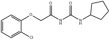 Acetamide, 2-(2-chlorophenoxy)-N-[(cyclopentylamino)carbonyl]- Struktur