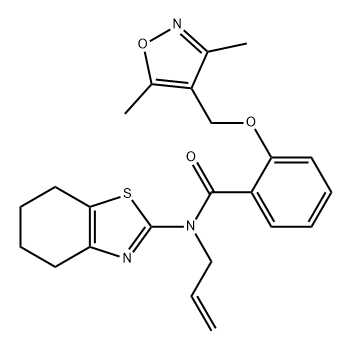 Benzamide, 2-[(3,5-dimethyl-4-isoxazolyl)methoxy]-N-2-propen-1-yl-N-(4,5,6,7-tetrahydro-2-benzothiazolyl)- Struktur