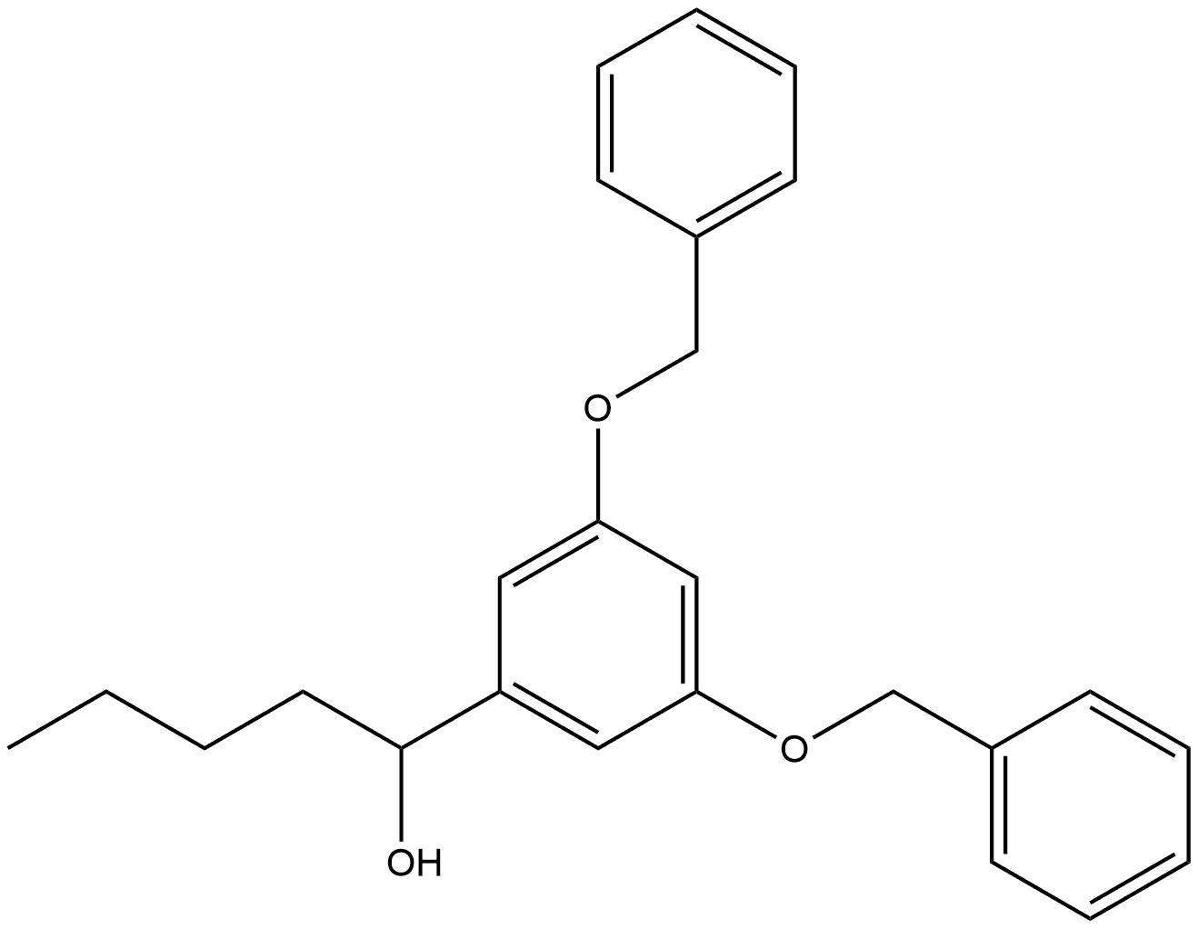 Benzenemethanol, α-butyl-3,5-bis(phenylmethoxy)- Struktur