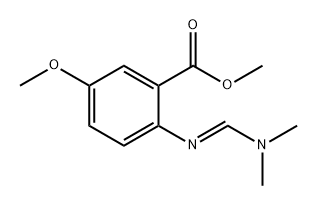 Benzoic acid, 2-[(E)-[(dimethylamino)methylene]amino]-5-methoxy-, methyl ester Struktur