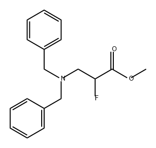 Propanoic acid, 3-[bis(phenylmethyl)amino]-2-fluoro-, methyl ester Struktur