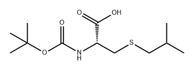 L-Cysteine, N-[(1,1-dimethylethoxy)carbonyl]-S-(2-methylpropyl)- Struktur