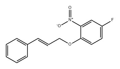 Benzene, 4-fluoro-2-nitro-1-[[(2E)-3-phenyl-2-propen-1-yl]oxy]- Struktur