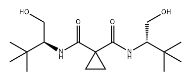 1,1-Cyclopropanedicarboxamide, N,N'-bis[(1S)-1-(hydroxymethyl)-2,2-dimethylpropyl]- Struktur