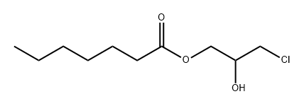 Heptanoic acid 2-hydroxy-3-chloropropyl ester Struktur