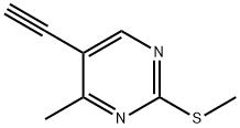 Pyrimidine, 5-ethynyl-4-methyl-2-(methylthio)- Struktur