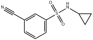 3-cyano-N-cyclopropylbenzenesulfonamide Struktur