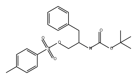 Carbamic acid, [1-[[[(4-methylphenyl)sulfonyl]oxy]methyl]-2-phenylethyl]-, 1,1-dimethylethyl ester (9CI) Struktur