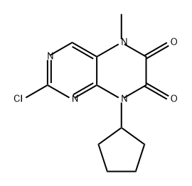 6,7-Pteridinedione, 2-chloro-8-cyclopentyl-5,8-dihydro-5-methyl- Struktur