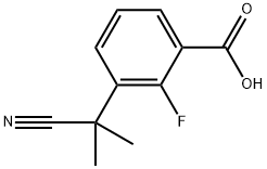 Benzoic acid, 3-(1-cyano-1-methylethyl)-2-fluoro- Struktur