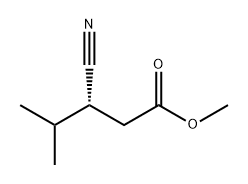 Pentanoic acid, 3-cyano-4-methyl-, methyl ester, (3R)- Struktur