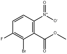 Benzoic acid, 2-bromo-3-fluoro-6-nitro-, methyl ester Struktur