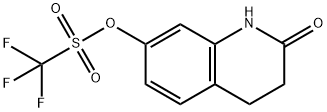 Methanesulfonic acid, 1,1,1-trifluoro-, 1,2,3,4-tetrahydro-2-oxo-7-quinolinyl ester Struktur