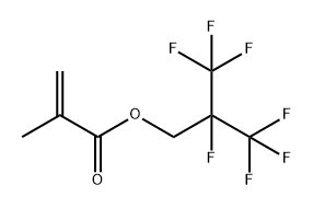 2-Propenoic acid, 2-methyl-, 2,3,3,3-tetrafluoro-2-(trifluoromethyl)propyl ester Struktur