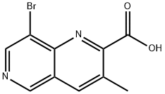 8-BROMO-3-METHYL-[1,6]NAPHTHYRIDINE-2-CARBOXYLIC ACID Struktur