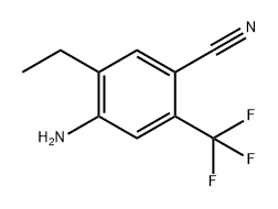 4-氨基-5-乙基-2-(三氟甲基)苯甲腈, 888072-93-3, 結(jié)構(gòu)式