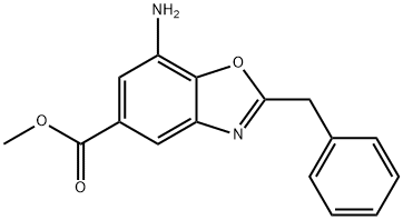 5-BENZOXAZOLECARBOXYLIC ACID, 7-AMINO-2-(PHENYLMETHYL)-, METHYL ESTER Struktur