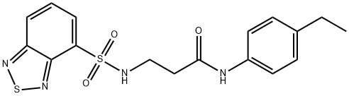 Propanamide, 3-[(2,1,3-benzothiadiazol-4-ylsulfonyl)amino]-N-(4-ethylphenyl)- Struktur