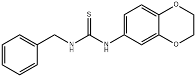 Thiourea, N-(2,3-dihydro-1,4-benzodioxin-6-yl)-N'-(phenylmethyl)- Struktur