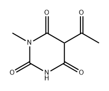 2,4,6(1H,3H,5H)-Pyrimidinetrione, 5-acetyl-1-methyl- Struktur